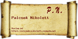 Palcsek Nikolett névjegykártya